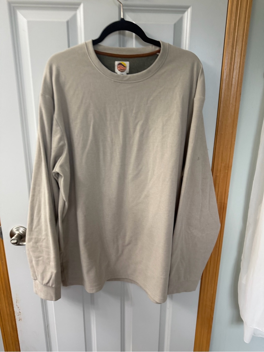 C.C Men's Long-Sleeve Crewneck Shirt - Light Beige